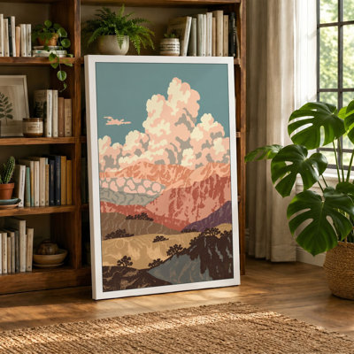 Mountains at Sunrise Rustic - Wrapped Canvas