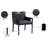 Aimee Vegan Leather Dining Arm Chair-1901019771-1901019744