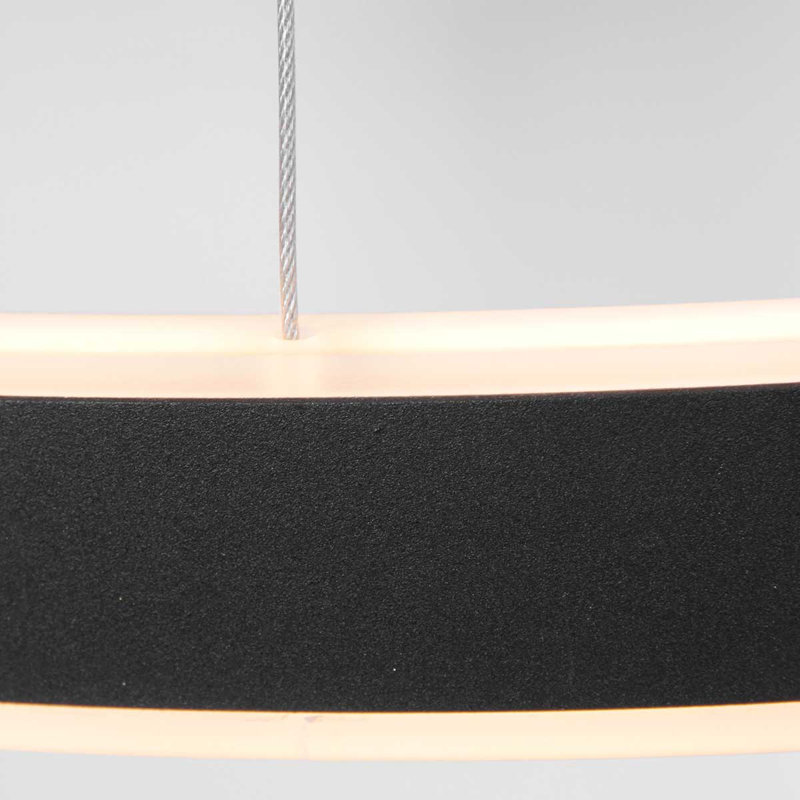 Alvertia 2 - Light Geometric LED Chandelier, Black
