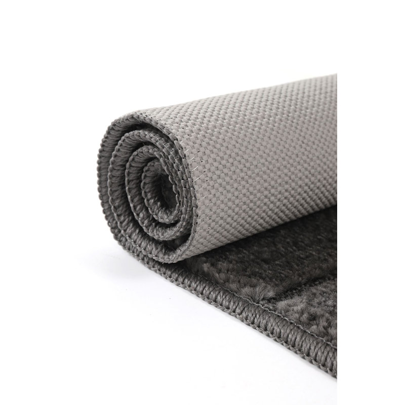 Ensemble de tapis de bain (2 pièces), Anthracite