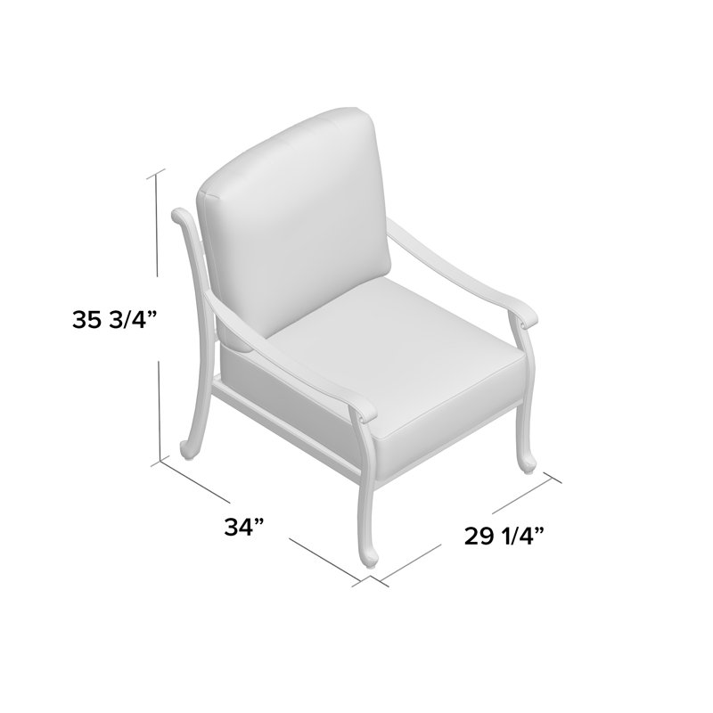 Casa Aluminum Outdoor Lounge Chair, Hedge Flannel Sunbrella® Flannel, Weathered White