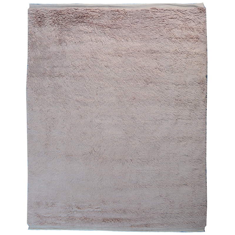 Wool Area Rug in Pink, Rectangle 9' x 12'
