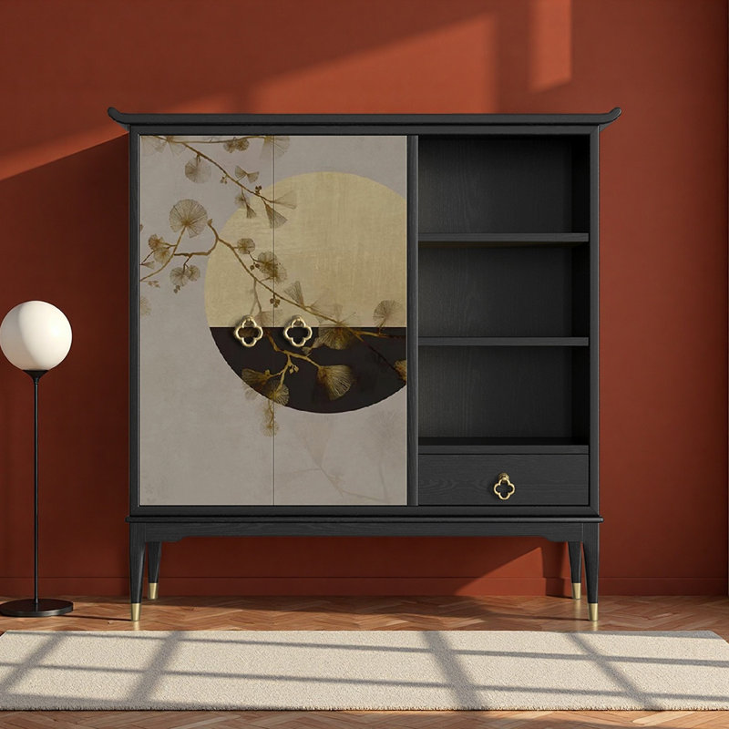 Buffet de luxe rétro de style chinois, Noir