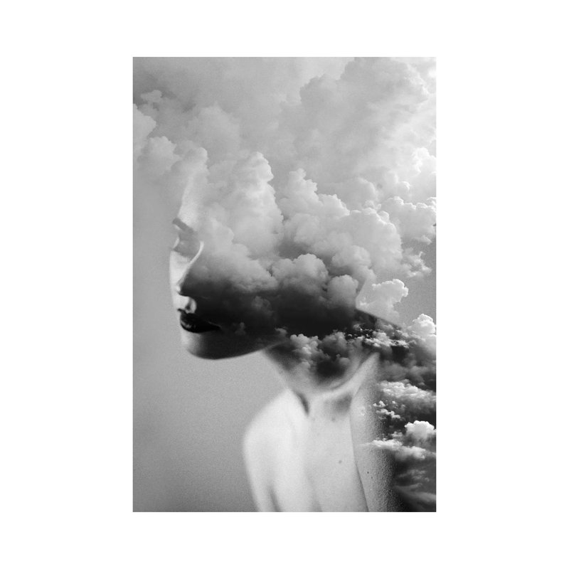 Cloudy Mind - Print on Canvas, 66.04cm H x 45.72cm W x 3.81cm D, Wrapped Canvas