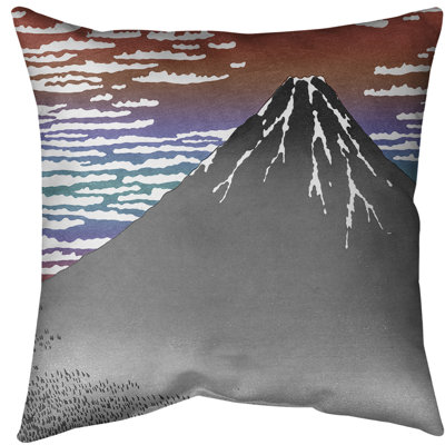 Katsushika Hokusai Reversible Throw Pillow