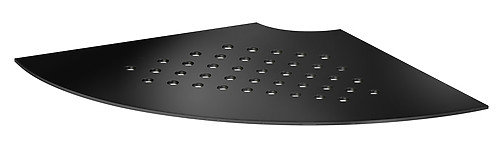 Tablette d'angle en métal Sideline, Noir mat