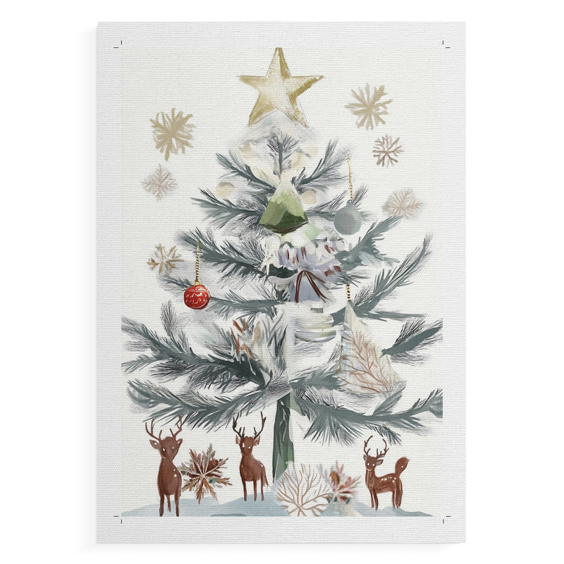 Christmas Holiday Art CECX - Impression sur toile seulement - NON-CADRE, H 18 po x l 12 po