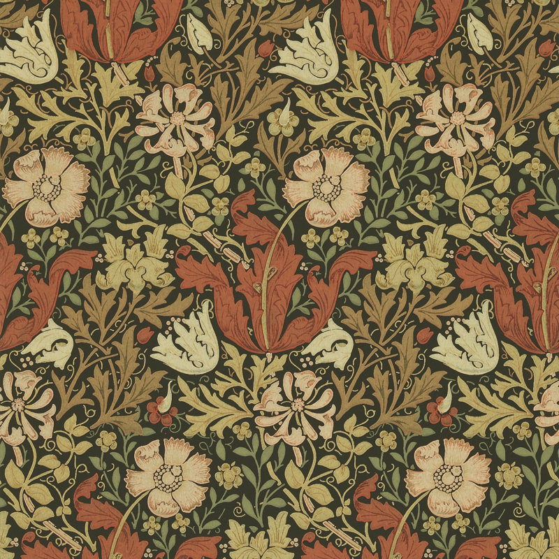 Compton 10.05m x 52cm Matte Wallpaper Roll, Orange
