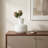 Solin 8" Modern Abstract White Glass Vase-960270514
