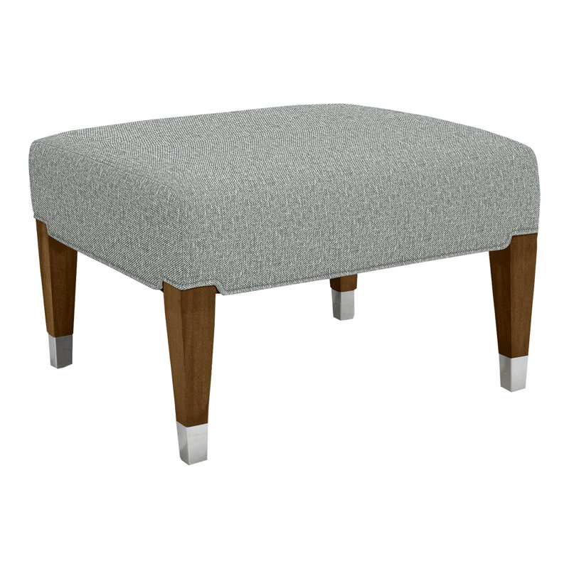 James By Thom Filicia Ottoman, Tuck Graphite, Hampton, No