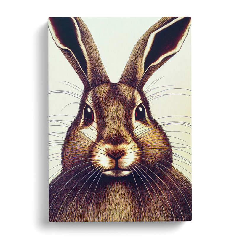 Face Of A Hare - Wrapped Canvas, 76cm H x 50cm W