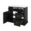 Meuble-lavabo 36 po avec lavabo en céramique, meuble-lavabo simple avec 4 tiroirs, porte à fermeture en douceur et tablette réglable-1119603848
