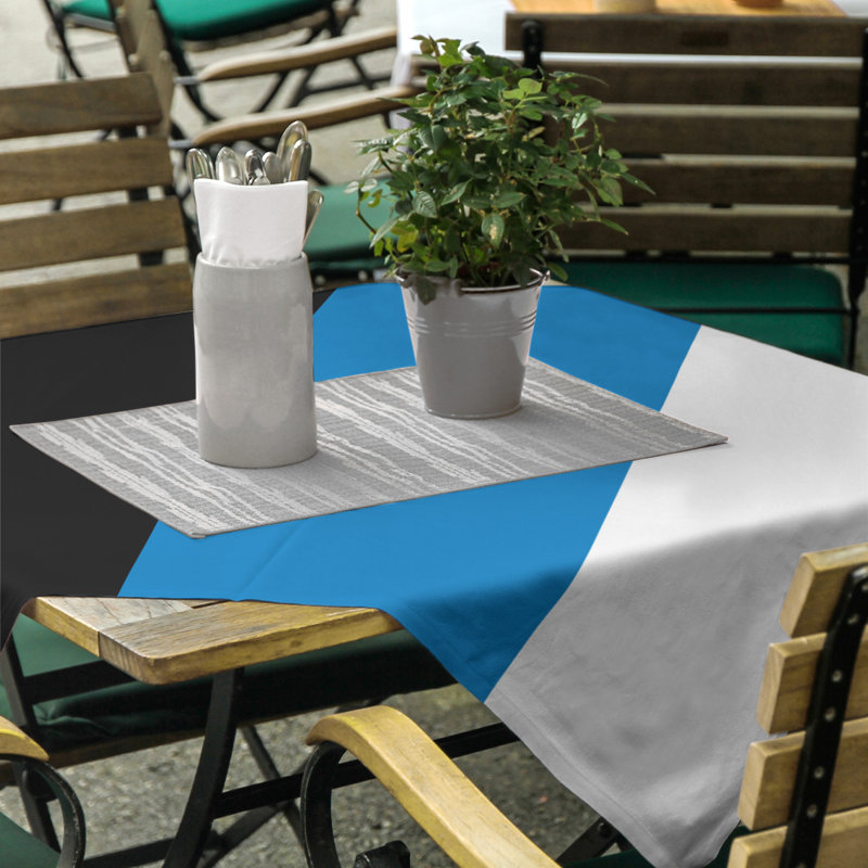 Nappe basket Orlando, Noir, bleu, blanc