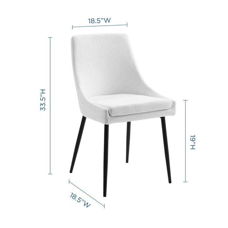 Carson Carrington Lagersberg Upholstered Fabric Dining Chairs, White