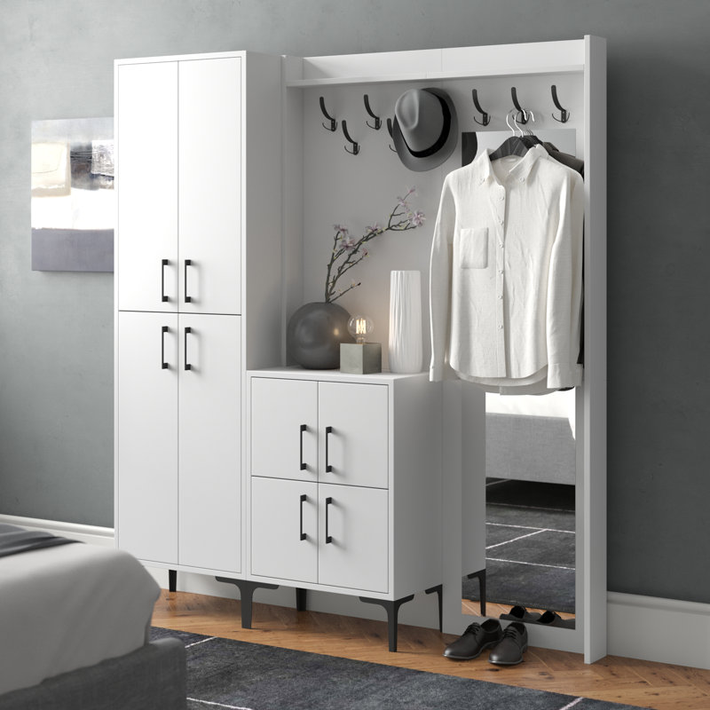 Adila Hall Tree 180cm Wide with Shoe Storage
