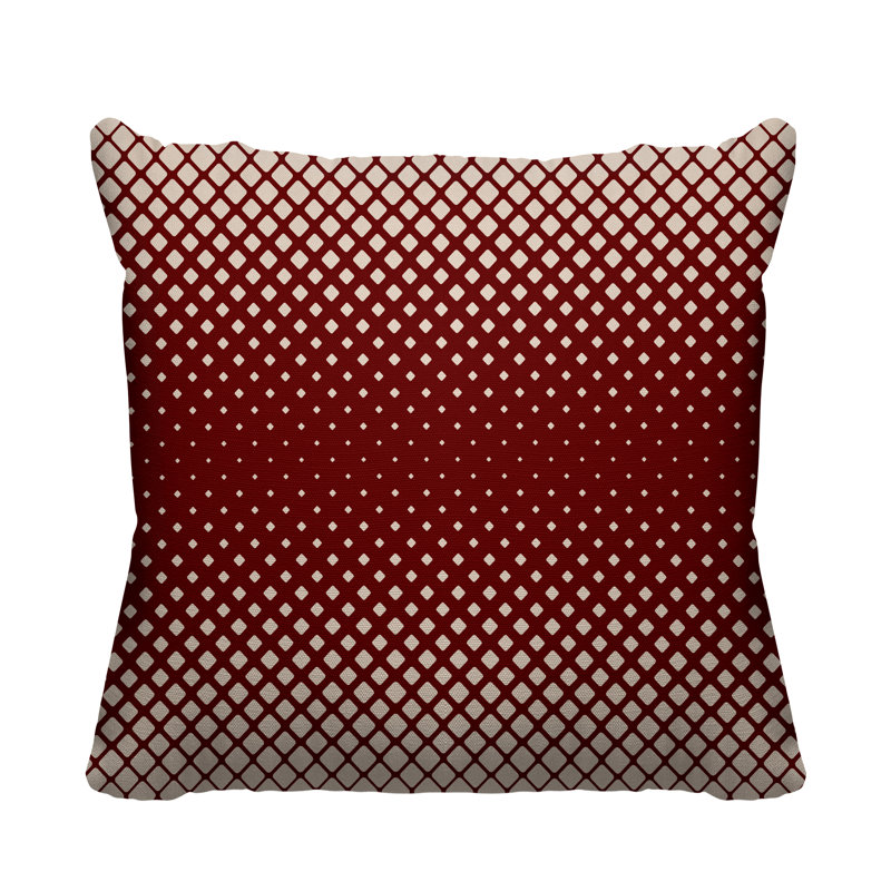 Housse et insert de coussin extérieur carré Wright, 19 po x 19 po, Rouge, Carré