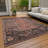 Machine Washable Indoor/Outdoor Xhevrie Terracotta Rug-393258555