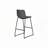 Office Chair,Bar Height,Standing,Computer Desk,Work,Grey Leather Look,Black Metal,Contemporary