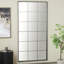 Cole And Grey Metal Window Pane Inspired Room Black Floor Mirror