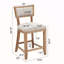 Ensemble de 2 tabourets de comptoir, tabourets de bar rembourrés à hauteur de comptoir avec dossier confortable, structure en bois d'hévéa massif, dossier, repose-pieds, tabourets de bar sans accoudoir pour bar personnel, comptoir de cuisine-222121130