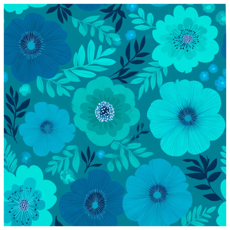 Édredon à motif floral Boho Boho, Édredon simple, Floral bleu marine