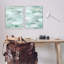 "Cadre unique à motif abstrait Beachy" par Grace Popp, 2 pièces sur toile-1300990980
