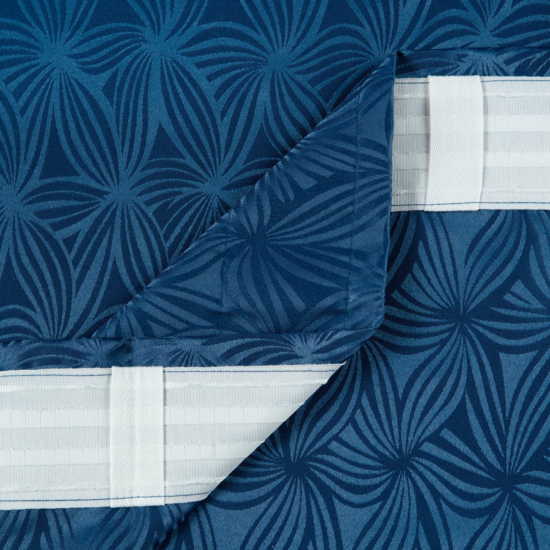 Panneaux de rideaux simples obscurcissant avec passe-tringle, l 52 po x L 96 po, Bleu