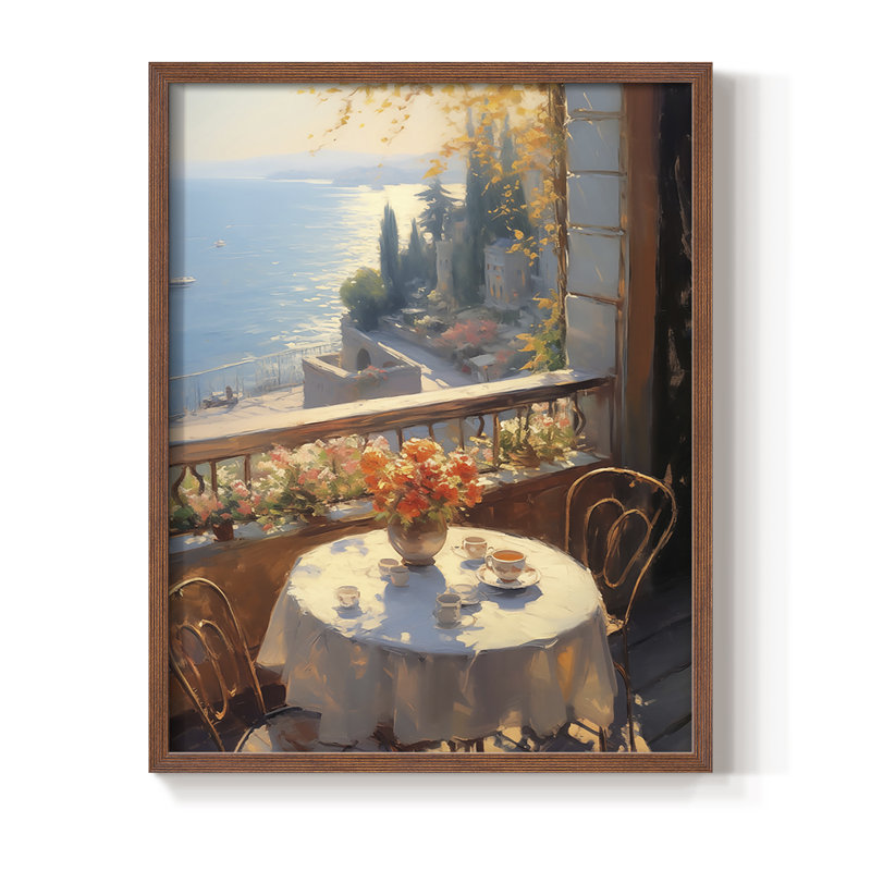 Reproduction encadrée FLORAL Series DCCLVII - bois massif, H 21 po x l 17 po