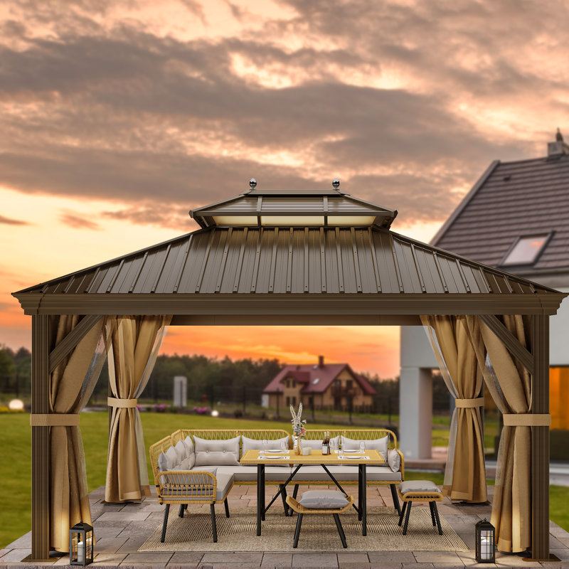 Aluminium Patio Gazebo, 14' x 12'