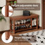 Range-chaussures 100% en bois massif avec porte avant, banc à chaussures en bois massif, 550 livres, porte d'entrée, couloir, range-chaussures avec espace pour les bottes