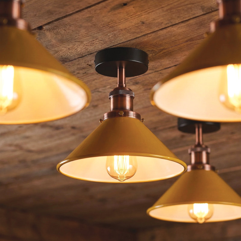 Semi Flush Mount, Yellow