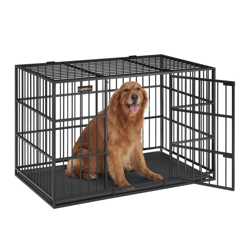 Metal Pet Crate with 1 Door, 80cm H x 75cm W x 122cm D