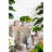 Set Of 4 Sand And Cement Planters With Botanical Motifs