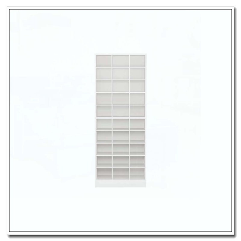 Range-chaussures en bois blanc à 25 niveaux de 25,6 pouces, range-chaussures moderne en bois à 30 casiers, Blanc