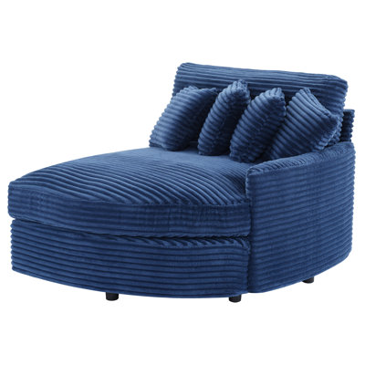 Upholstered Chaise Lounge with Pillow