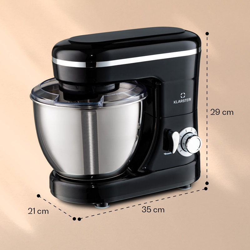 Klarstein 6 Speed 4L Stand Mixer, Black