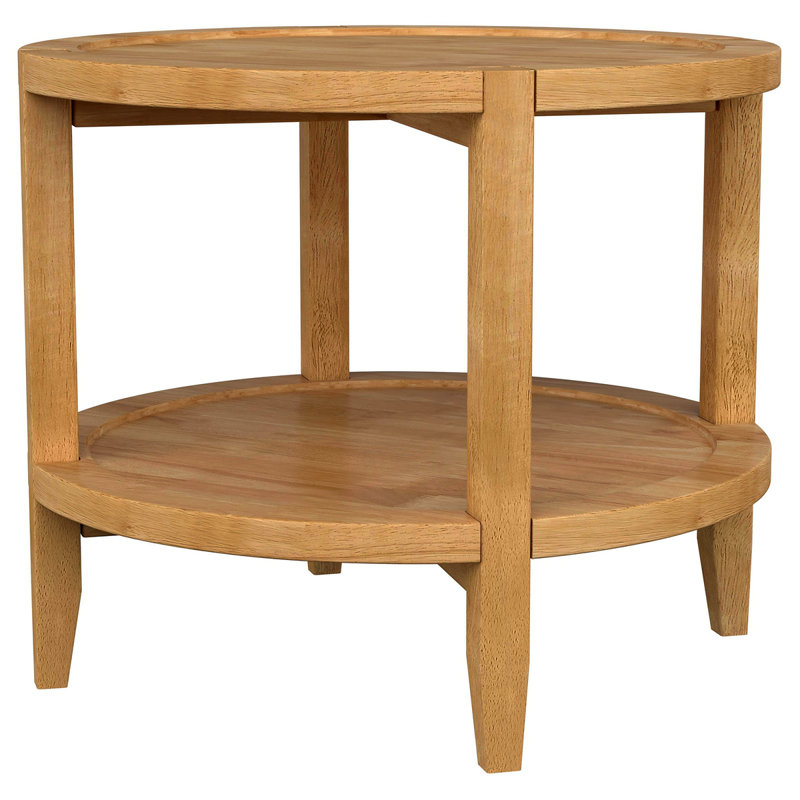 Isbell Round Solid Wood Side End Table
