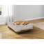 Lit pour chien moelleux et moelleux en similicuir de qualité supérieure, beige-136317259