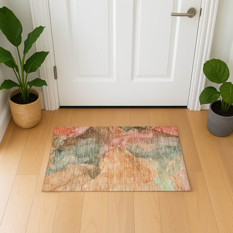 Tapis contemporain Premium lavable à la machine AMF1781, Rectangle 1 pi 8 po x 2 pi 6 po