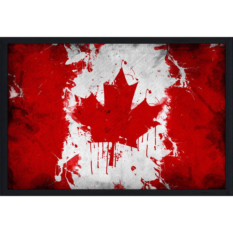 « canada flag », impression encadrée, H 35,5 po x l 51,5 po x P 0,75 po