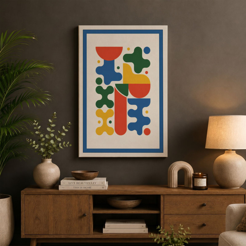 Print, 30x20 - 76.2 x 50.8 cm, Teal Border