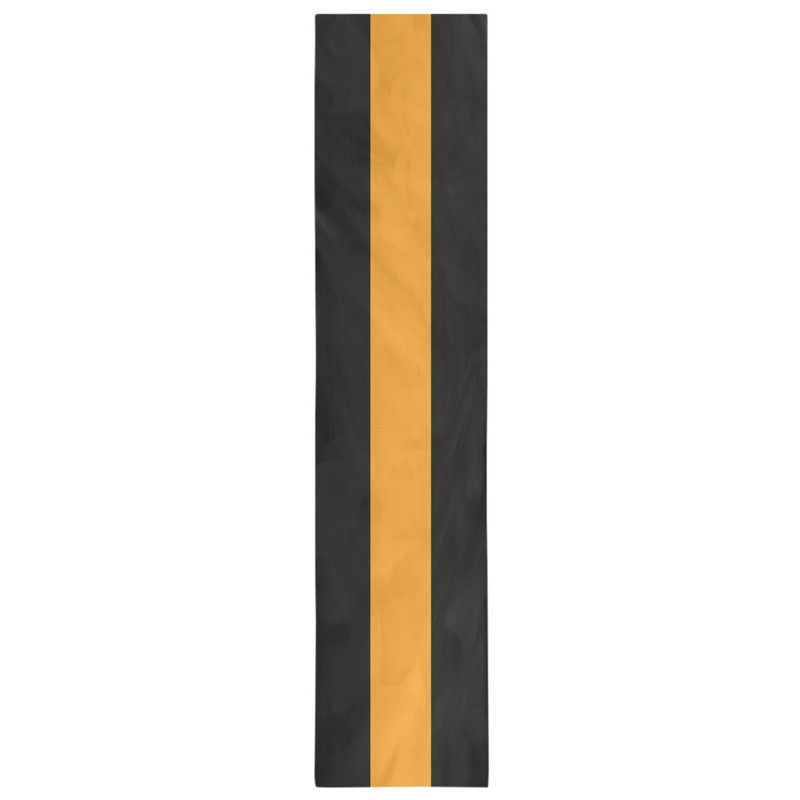 Miami Basketball Table Runner, 72" L x 16" W, Black/Yellow/Black, Cotton blend