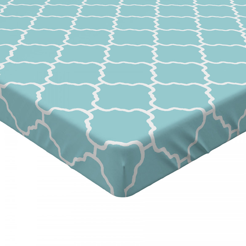 Microfiber Geometric Fitted Sheet, Full Fitted Sheet