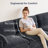  Modular Cloud Sofa, Lantern-wick Corduroy, Modern Living Room Sofa Bed With Freely Combinable Ottoman-671872879-677640444