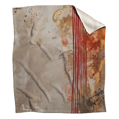 Couvertures abstraites beige et rouge