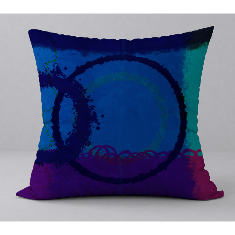 Abstract Throw Pillow, 20" H x 20" W
