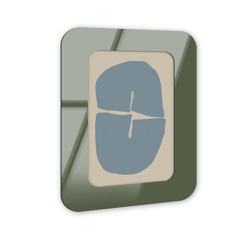Cecile  Acrylic Wall Frame by NOTORIART, Olive, 27.5" H x 19.5" W, Rounded