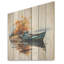 «Autumn Tranquility Canoe By The Lake II» - Bateau de pêche sur bois-389888695