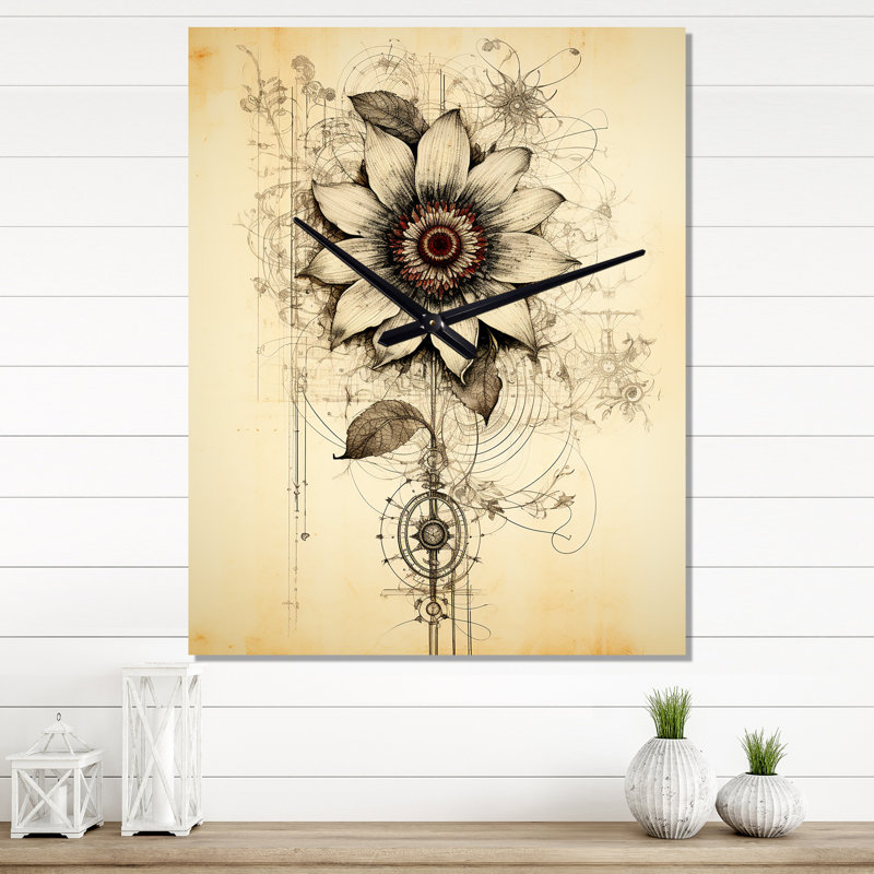 Illustration rétro d'une horloge murale, Petit