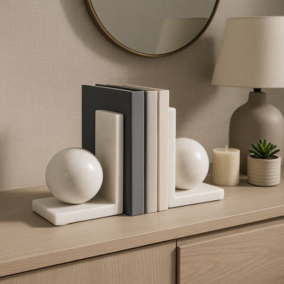 Serre-livres en marbre Aldarondo pour décoration intérieure